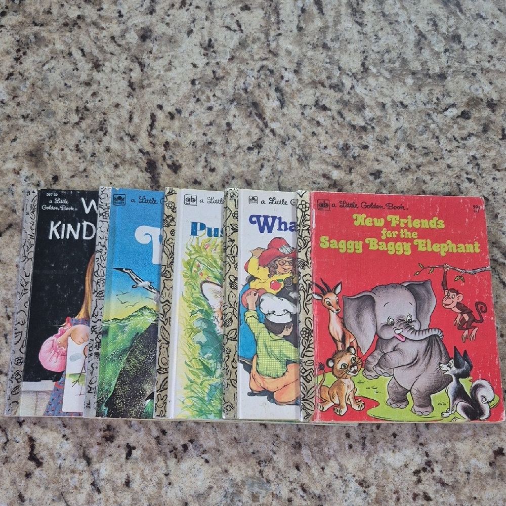 Set of 5 Vintage Little Golden Books